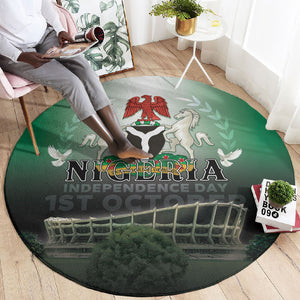 Nigeria Independence Day Round Carpet Proud To Be Nigerian