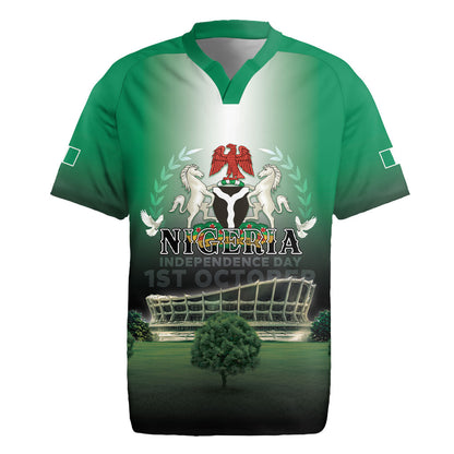 Nigeria Independence Day Rugby Jersey Proud To Be Nigerian