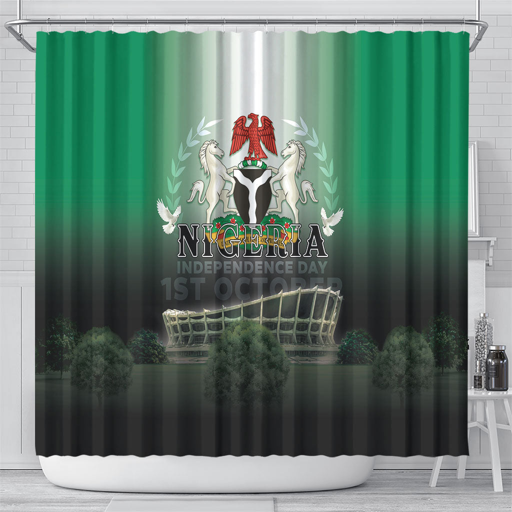 Nigeria Independence Day Shower Curtain Proud To Be Nigerian