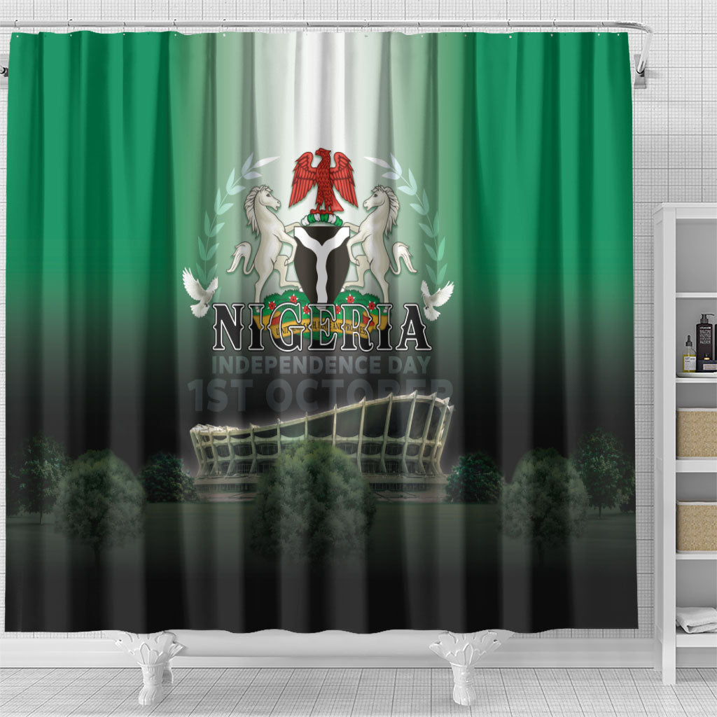 Nigeria Independence Day Shower Curtain Proud To Be Nigerian