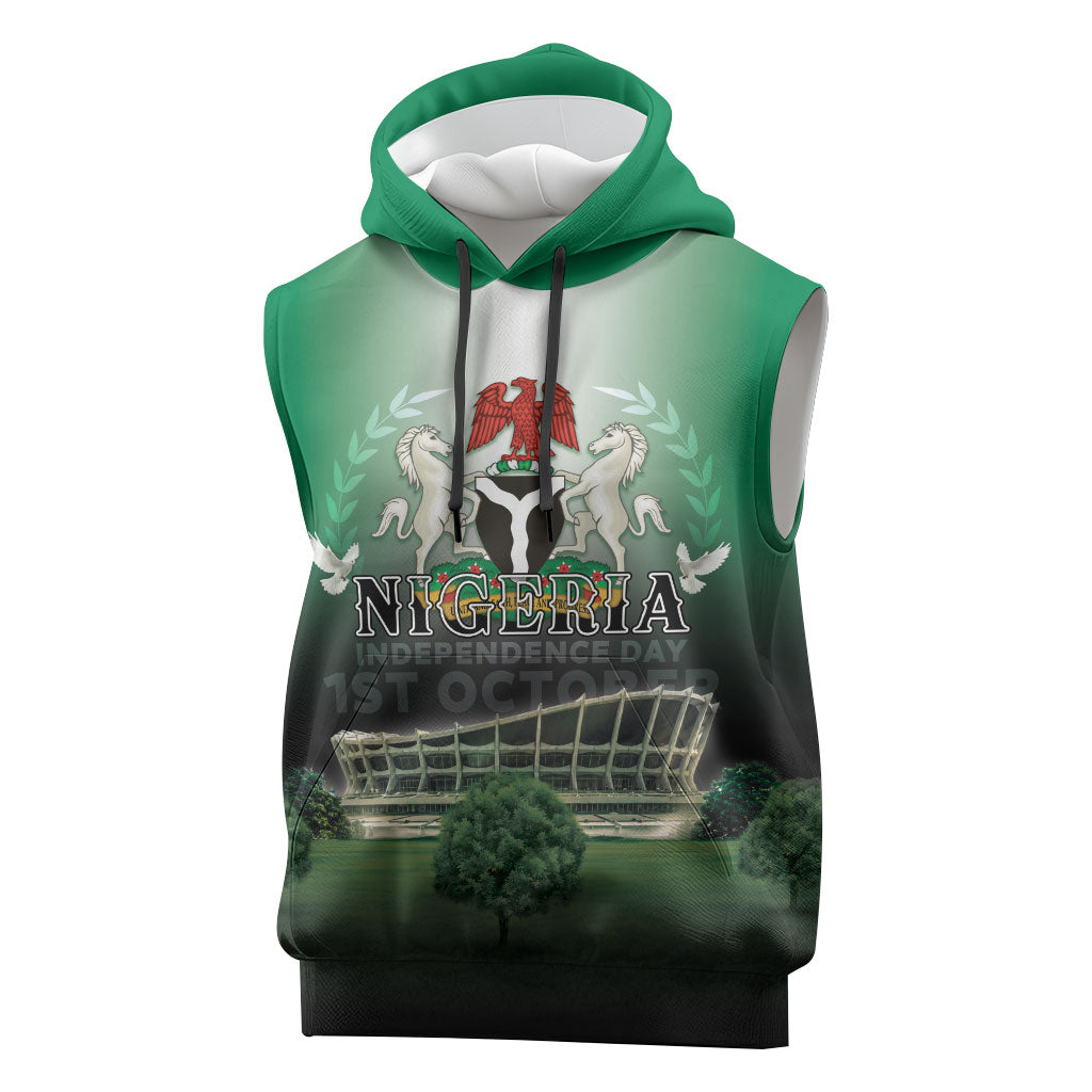 Nigeria Independence Day Sleeveless Hoodie Proud To Be Nigerian