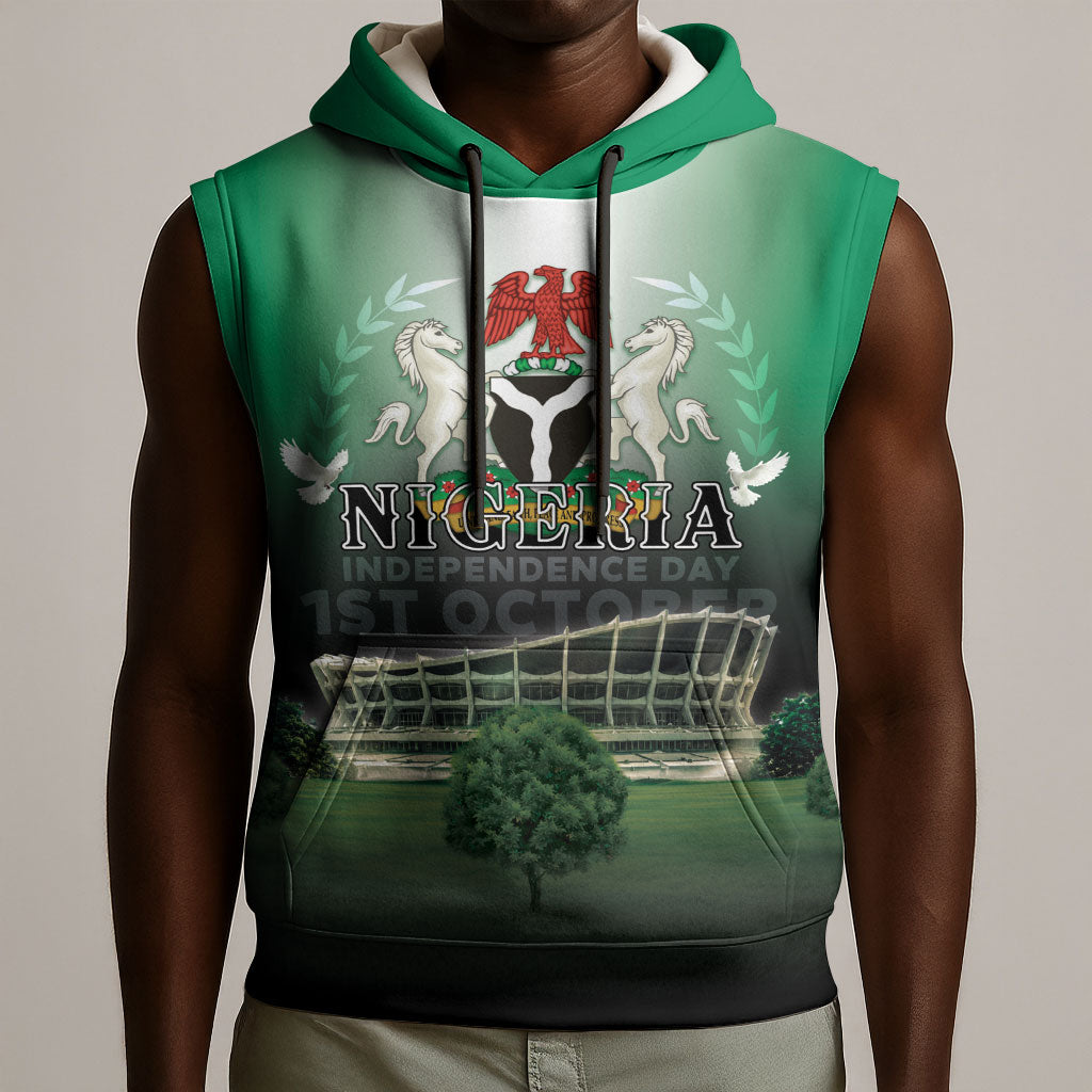 Nigeria Independence Day Sleeveless Hoodie Proud To Be Nigerian