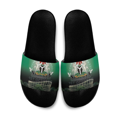Nigeria Independence Day Slide Sandals Proud To Be Nigerian
