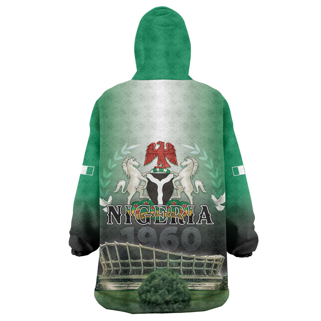 Nigeria Independence Day Wearable Blanket Hoodie Proud To Be Nigerian