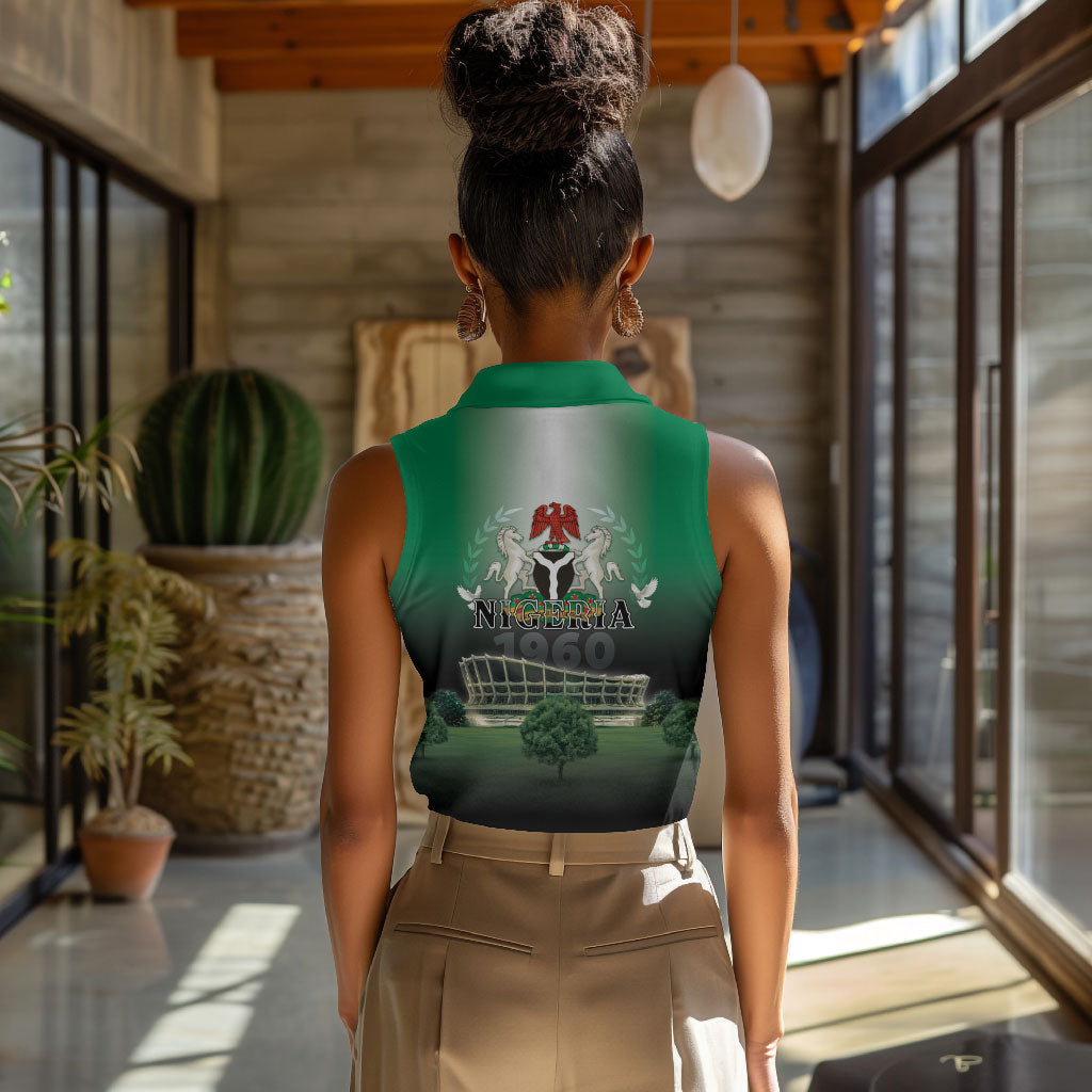 Nigeria Independence Day Women Sleeveless Polo Shirt Proud To Be Nigerian