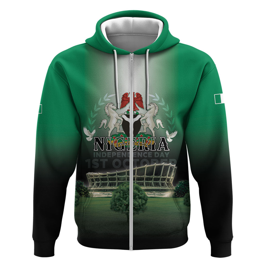 Nigeria Independence Day Zip Hoodie Proud To Be Nigerian