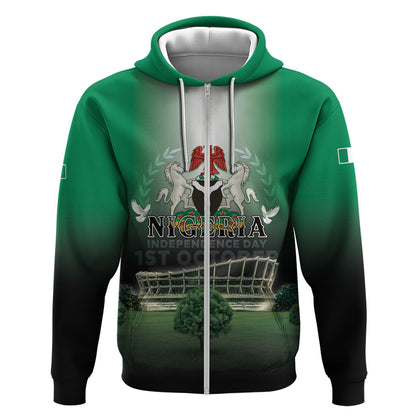 Nigeria Independence Day Zip Hoodie Proud To Be Nigerian