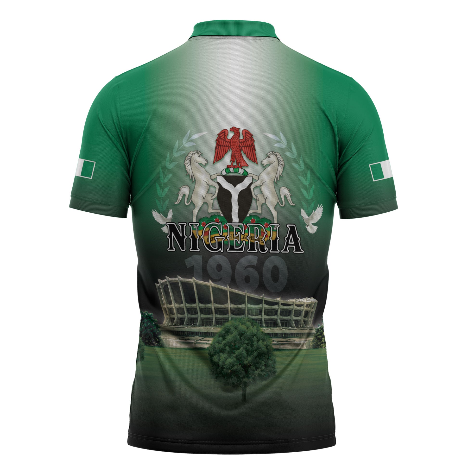 Nigeria Independence Day Zipper Polo Shirt Proud To Be Nigerian