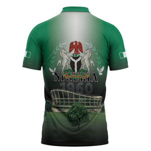 Nigeria Independence Day Zipper Polo Shirt Proud To Be Nigerian