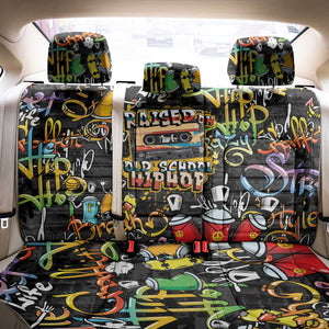 Raised On Hip Hop Back Car Seat Cover Graffiti Art Style - African Pride