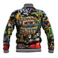 Raised On Hip Hop Baseball Jacket Graffiti Art Style - African Pride