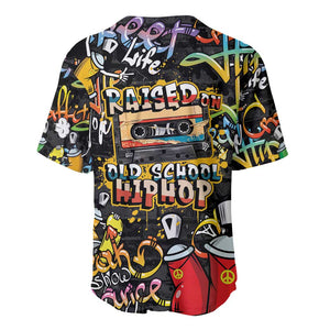 Raised On Hip Hop Baseball Jersey Graffiti Art Style - African Pride