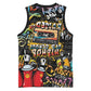 Raised On Hip Hop Basketball Jersey Graffiti Art Style - African Pride
