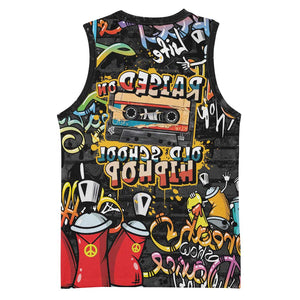 Raised On Hip Hop Basketball Jersey Graffiti Art Style - African Pride