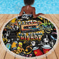 Raised On Hip Hop Beach Blanket Graffiti Art Style - African Pride