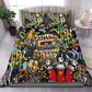 Raised On Hip Hop Bedding Set Graffiti Art Style - African Pride