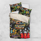 Raised On Hip Hop Bedding Set Graffiti Art Style - African Pride