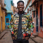Raised On Hip Hop Bomber Jacket Graffiti Art Style - African Pride