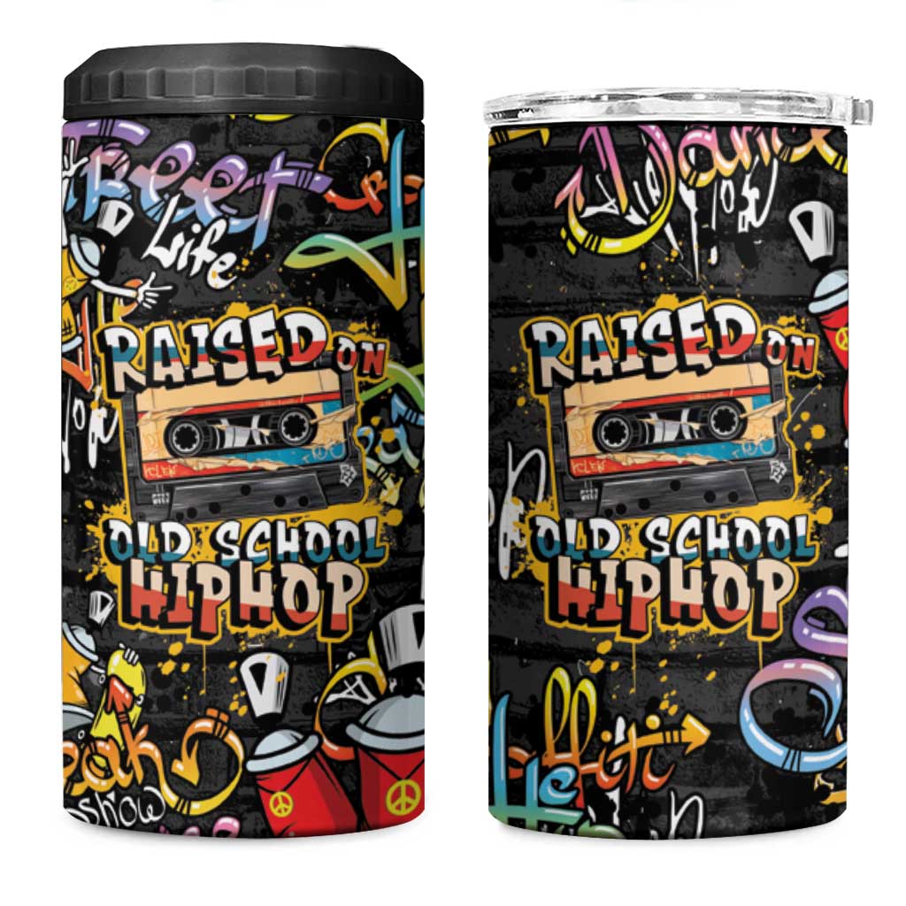 Raised On Hip Hop 4 in 1 Can Cooler Tumbler Graffiti Art Style - African Pride