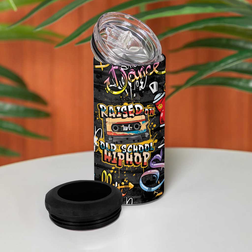 Raised On Hip Hop 4 in 1 Can Cooler Tumbler Graffiti Art Style - African Pride