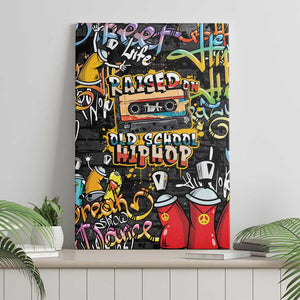 Raised On Hip Hop Canvas Wall Art Graffiti Art Style - African Pride