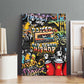 Raised On Hip Hop Canvas Wall Art Graffiti Art Style - African Pride