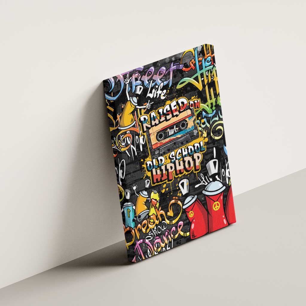 Raised On Hip Hop Canvas Wall Art Graffiti Art Style - African Pride