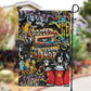 Raised On Hip Hop Garden Flag Graffiti Art Style - African Pride