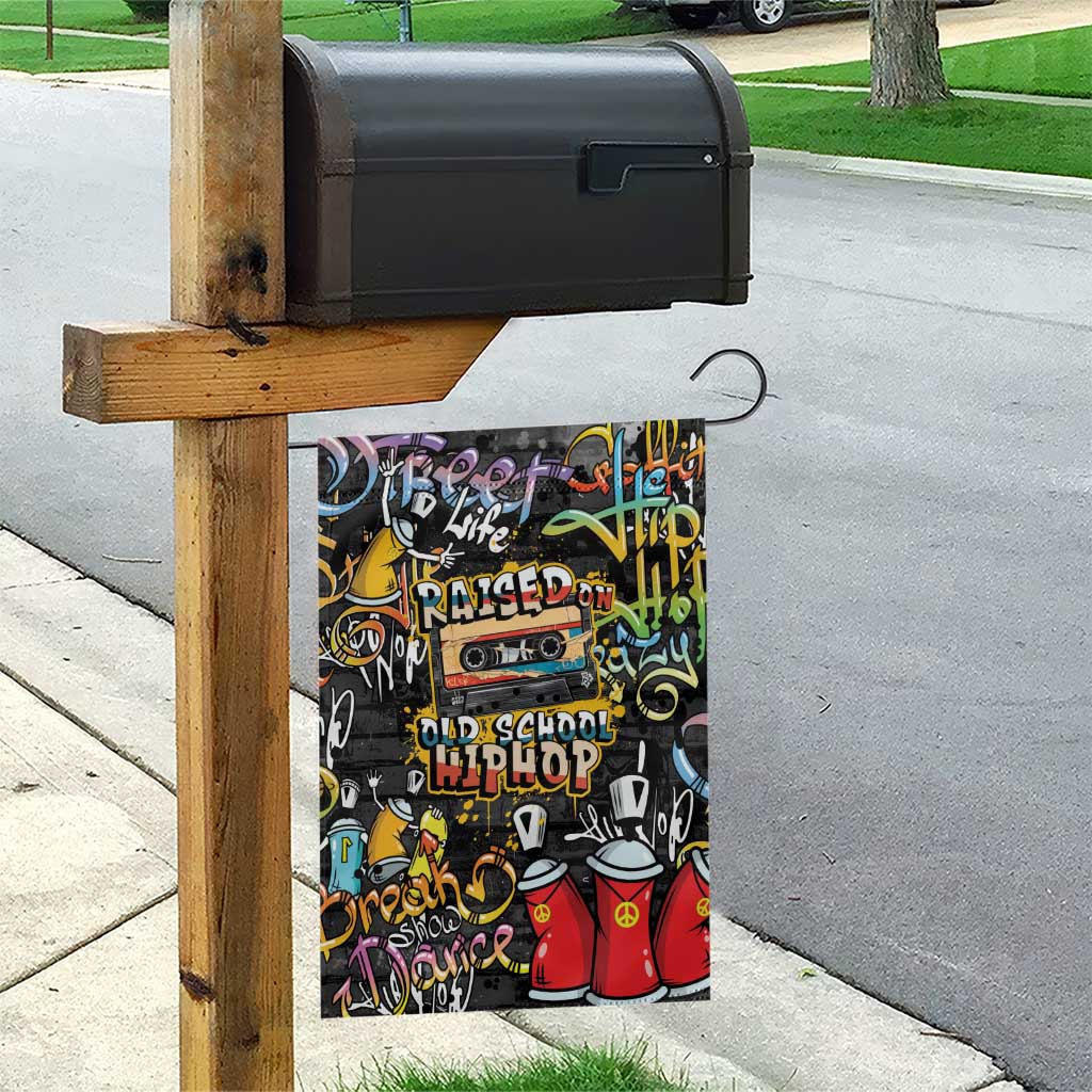 Raised On Hip Hop Garden Flag Graffiti Art Style - African Pride