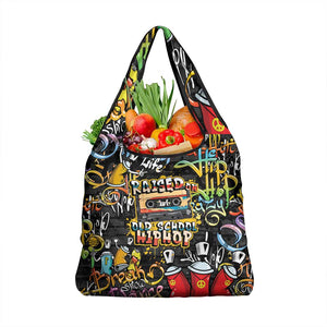 Raised On Hip Hop Grocery Bag Graffiti Art Style - African Pride