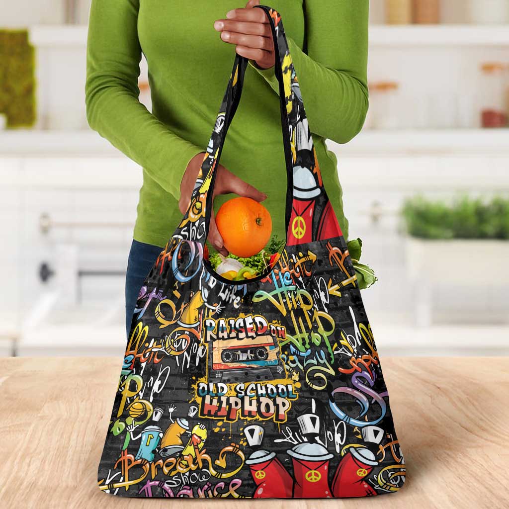 Raised On Hip Hop Grocery Bag Graffiti Art Style - African Pride