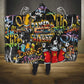 Raised On Hip Hop Hooded Blanket Graffiti Art Style - African Pride