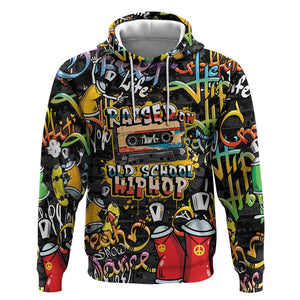 Raised On Hip Hop Hoodie Graffiti Art Style - African Pride