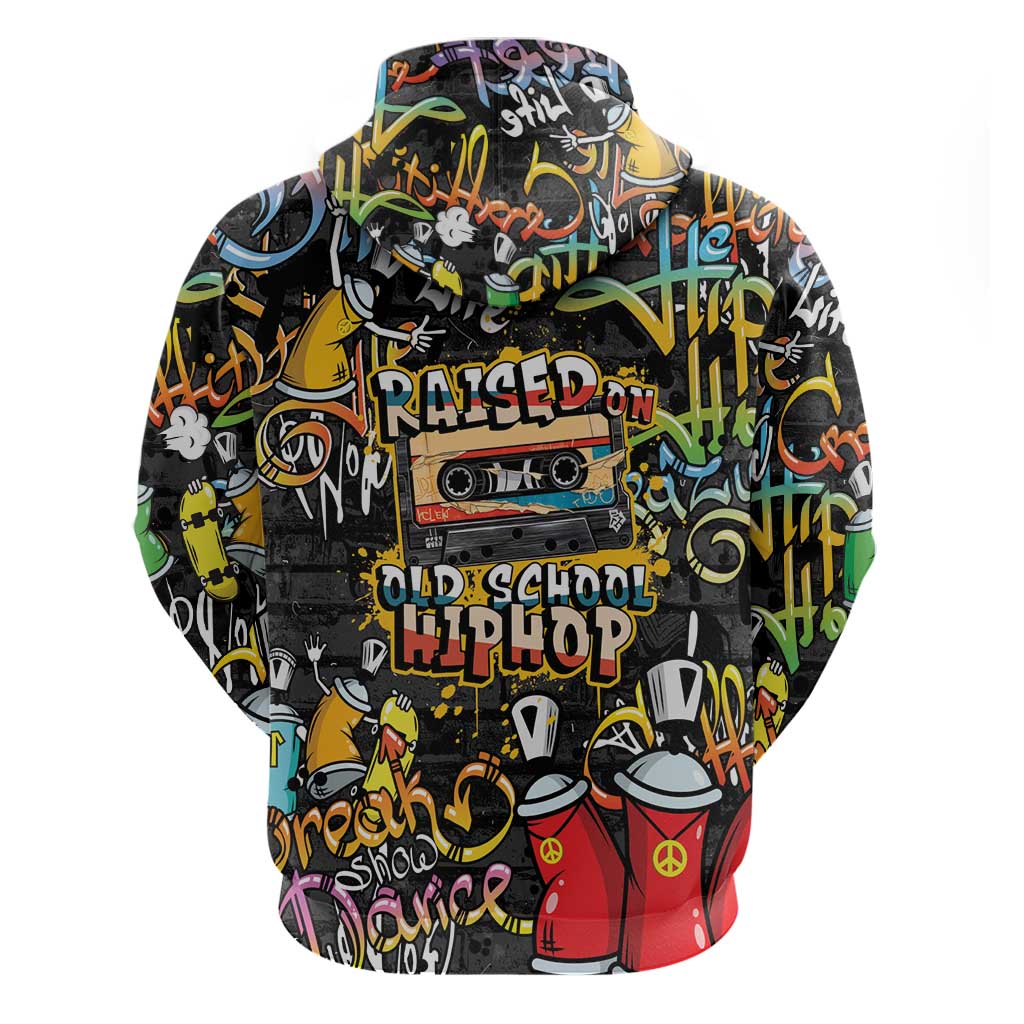 Raised On Hip Hop Hoodie Graffiti Art Style - African Pride