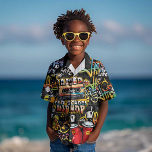 Raised On Hip Hop Kid Hawaiian Shirt Graffiti Art Style - African Pride