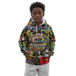 Raised On Hip Hop Kid Hoodie Graffiti Art Style - African Pride