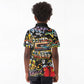 Raised On Hip Hop Kid Polo Shirt Graffiti Art Style - African Pride
