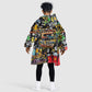 Raised On Hip Hop Kid Wearable Blanket Hoodie Graffiti Art Style - African Pride