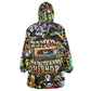 Raised On Hip Hop Kid Wearable Blanket Hoodie Graffiti Art Style - African Pride
