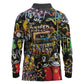 Raised On Hip Hop Long Sleeve Polo Shirt Graffiti Art Style - African Pride