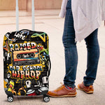 Raised On Hip Hop Luggage Cover Graffiti Art Style - African Pride