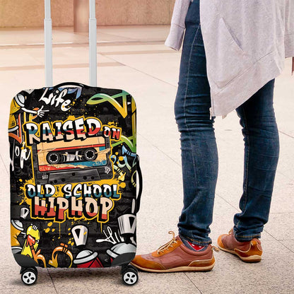 Raised On Hip Hop Luggage Cover Graffiti Art Style - African Pride