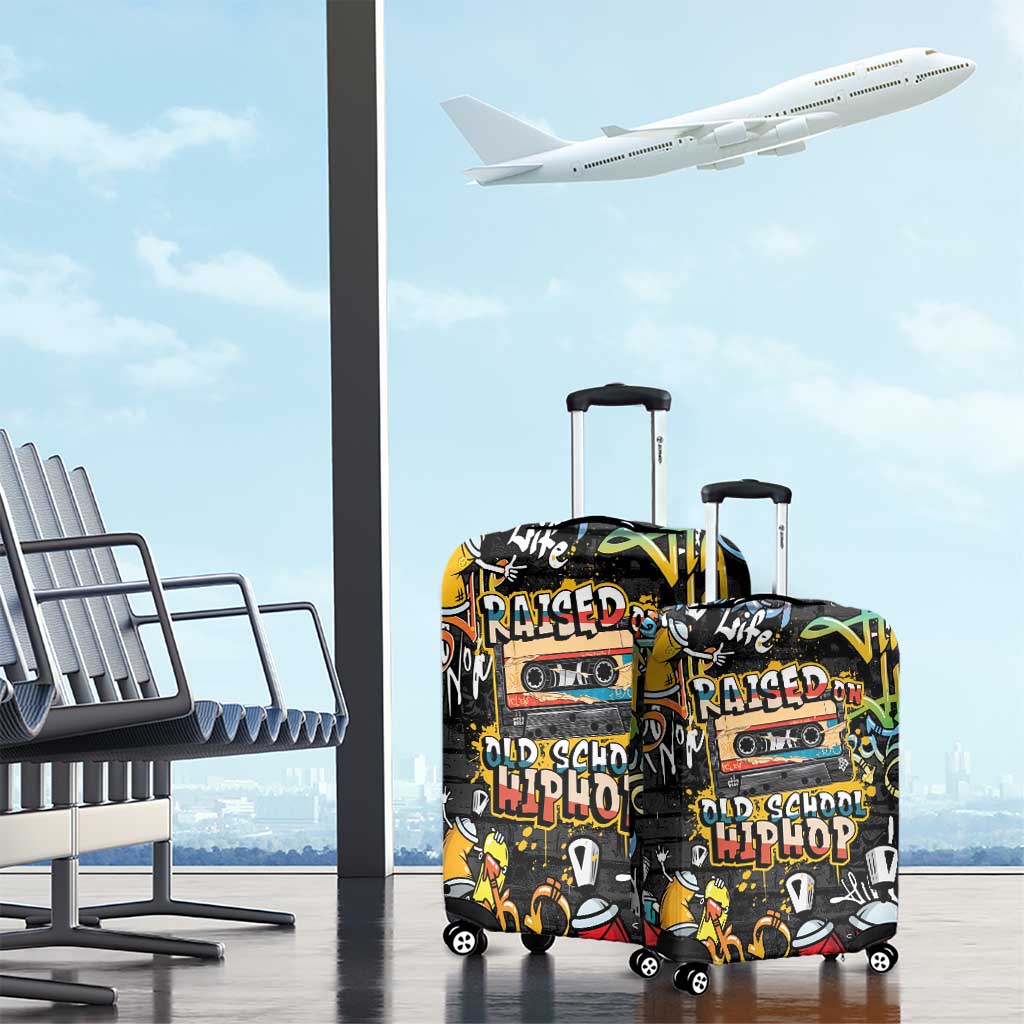 Raised On Hip Hop Luggage Cover Graffiti Art Style - African Pride