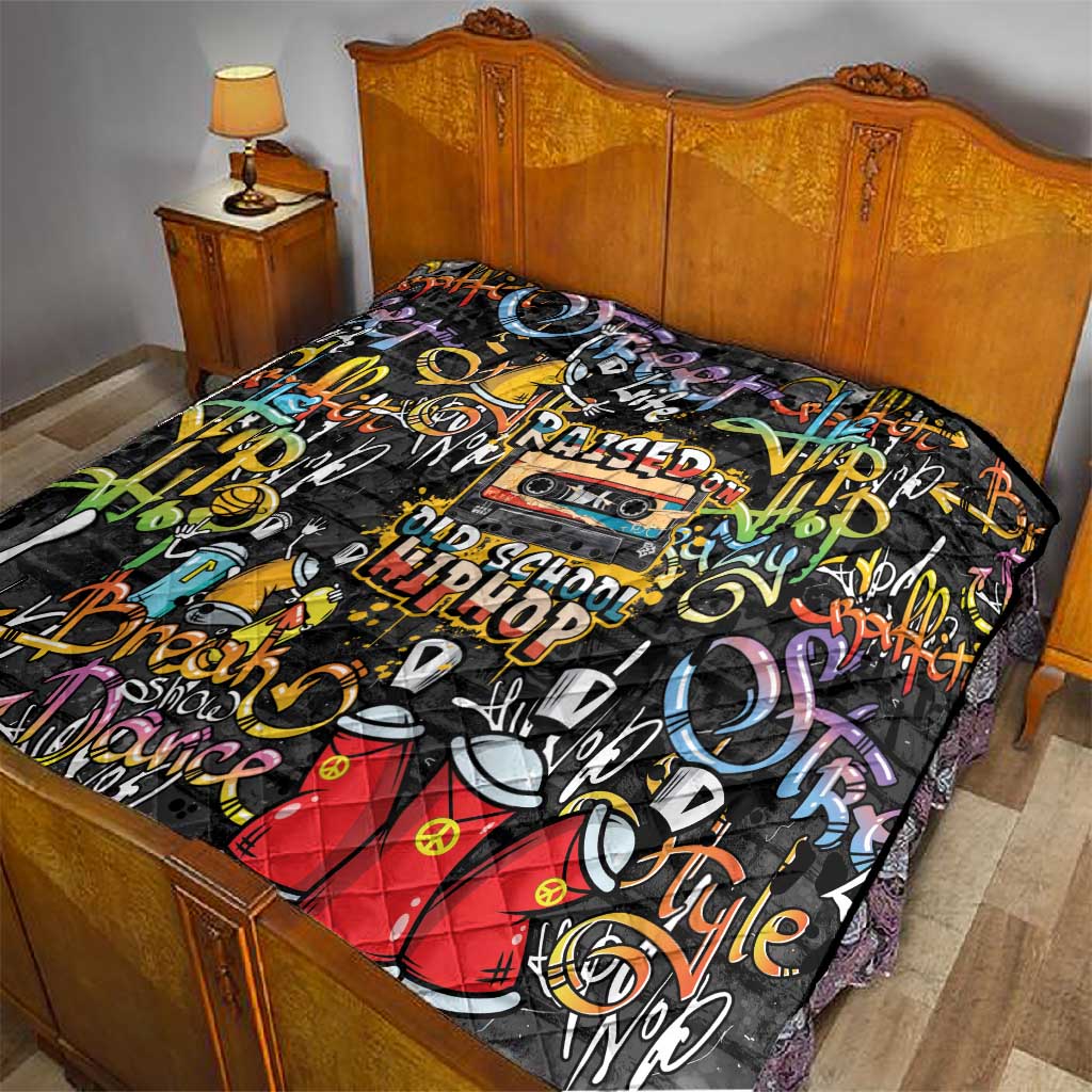 Raised On Hip Hop Quilt Graffiti Art Style - African Pride