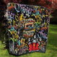 Raised On Hip Hop Quilt Graffiti Art Style - African Pride