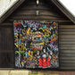 Raised On Hip Hop Quilt Graffiti Art Style - African Pride