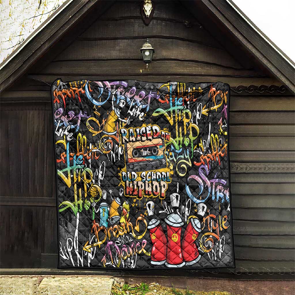 Raised On Hip Hop Quilt Graffiti Art Style - African Pride