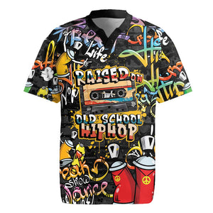 Raised On Hip Hop Rugby Jersey Graffiti Art Style - African Pride