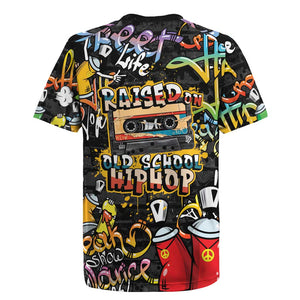 Raised On Hip Hop Rugby Jersey Graffiti Art Style - African Pride