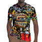 Raised On Hip Hop Rugby Jersey Graffiti Art Style - African Pride